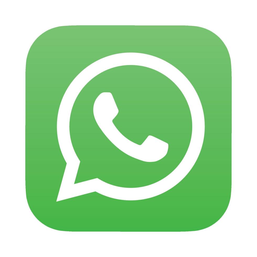 logotipo cuadrado de whatsapp sobre fondo transparente vector