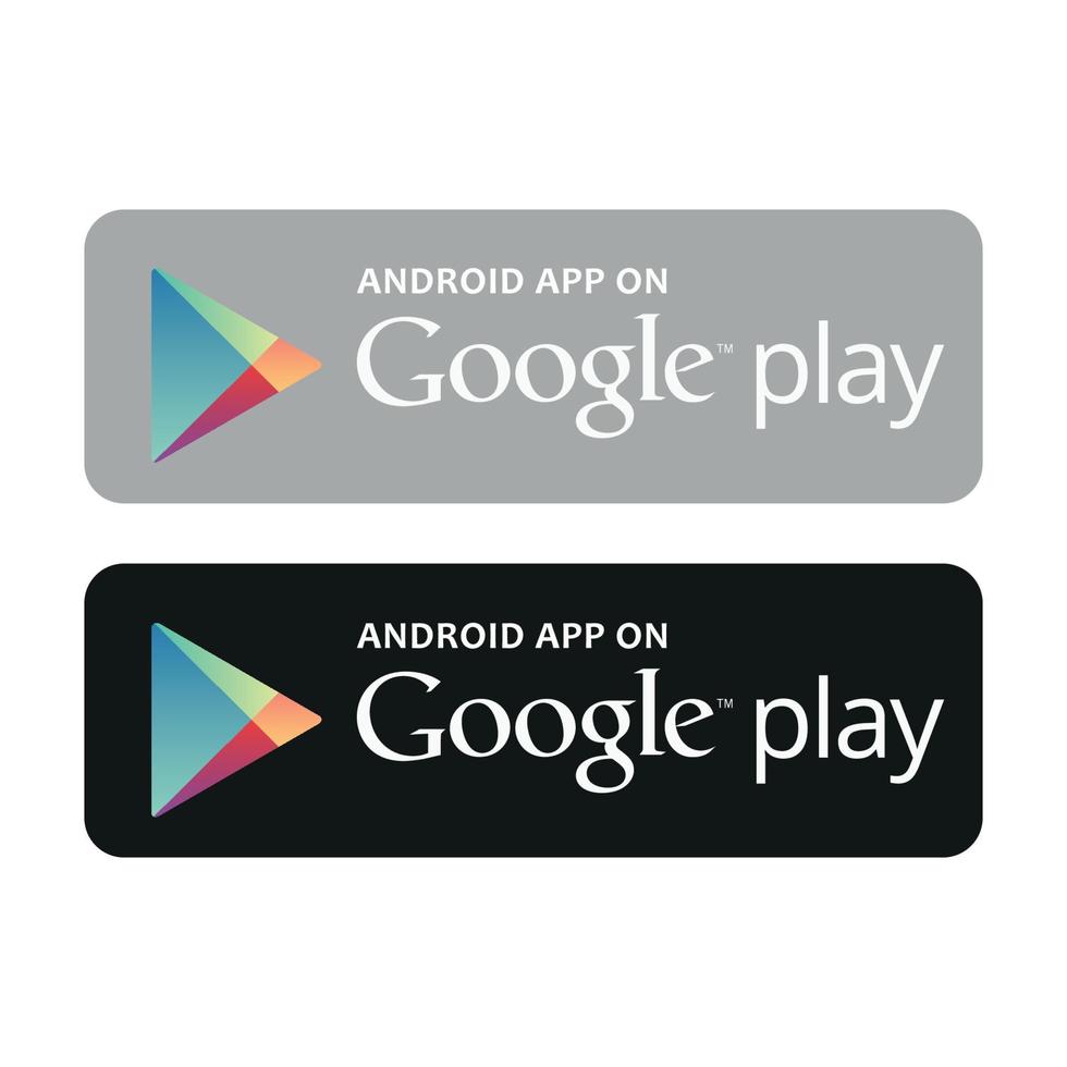 Google play logo on transparent background vector