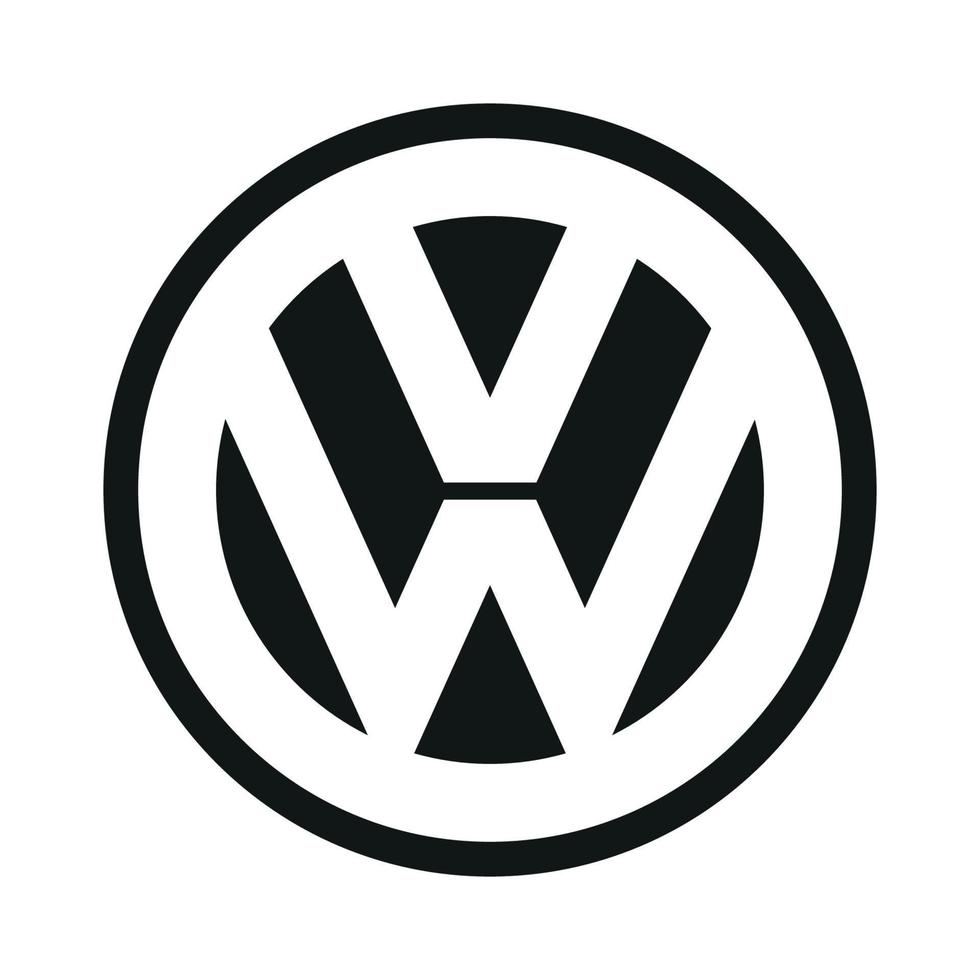 Volkswagen logo on transparent background vector