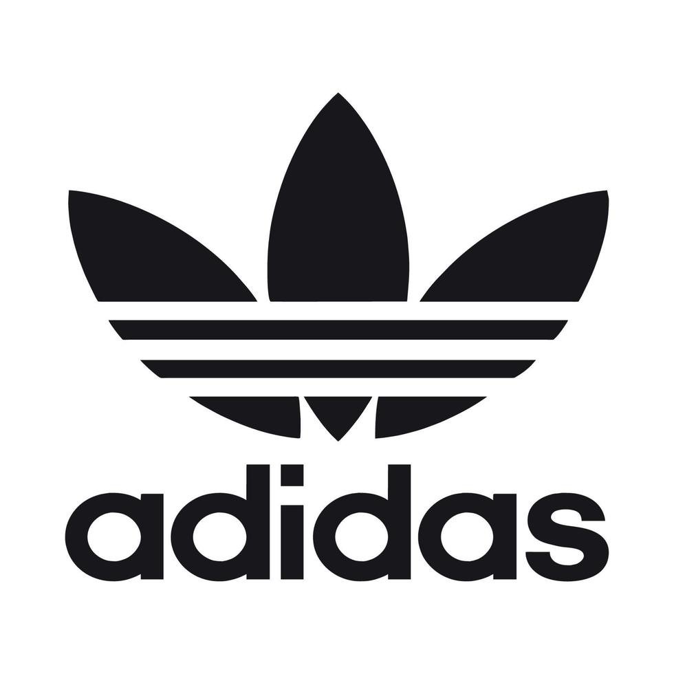 logotipo antiguo de adidas sobre fondo transparente vector