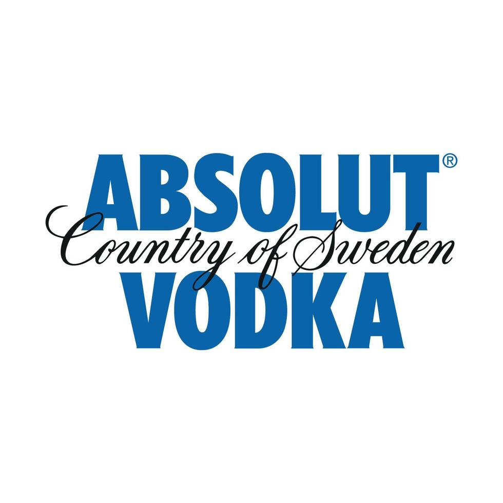 Absolut vodka logo on transparent background vector