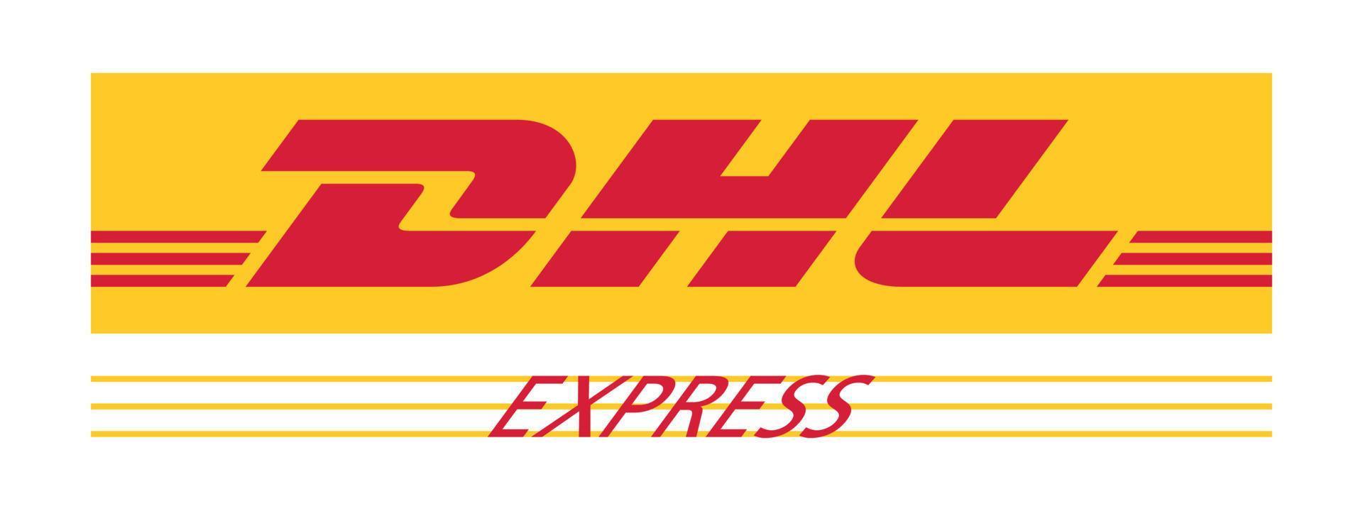 DHL express logo on transparent background vector