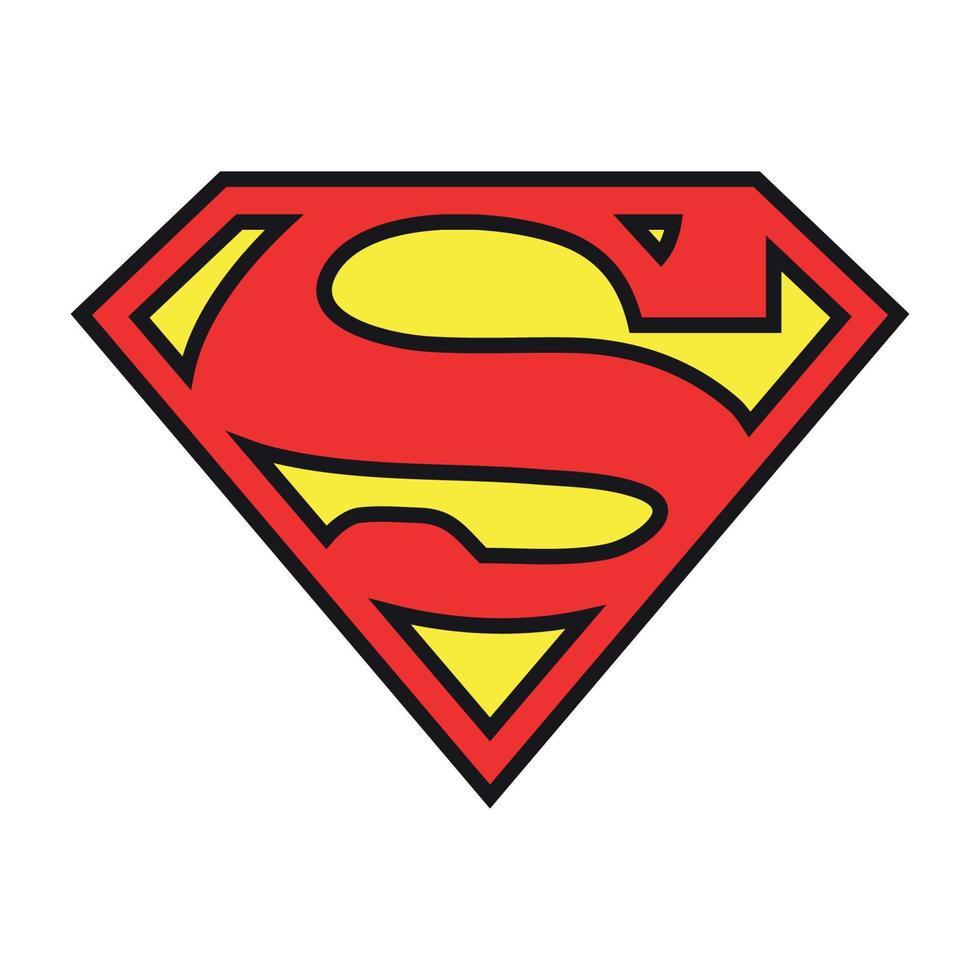 logotipo de superman sobre fondo transparente vector