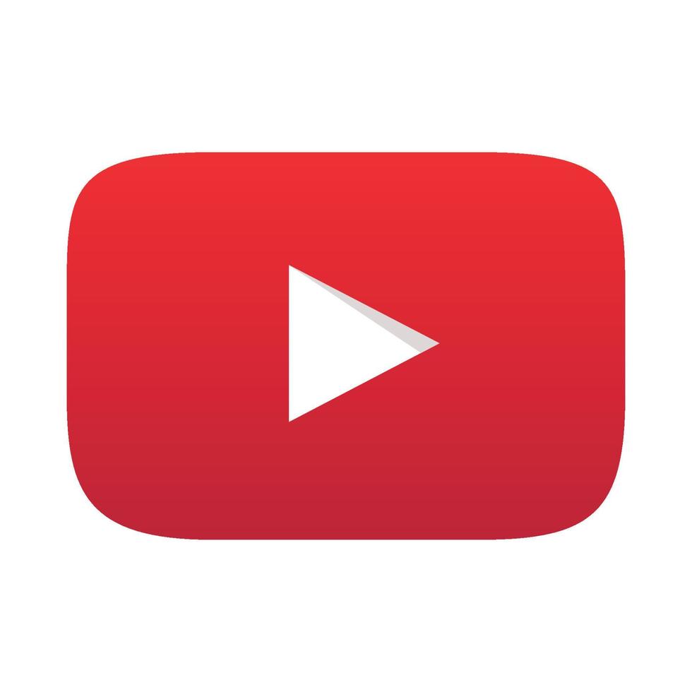 logotipo de youtube sobre fondo transparente vector