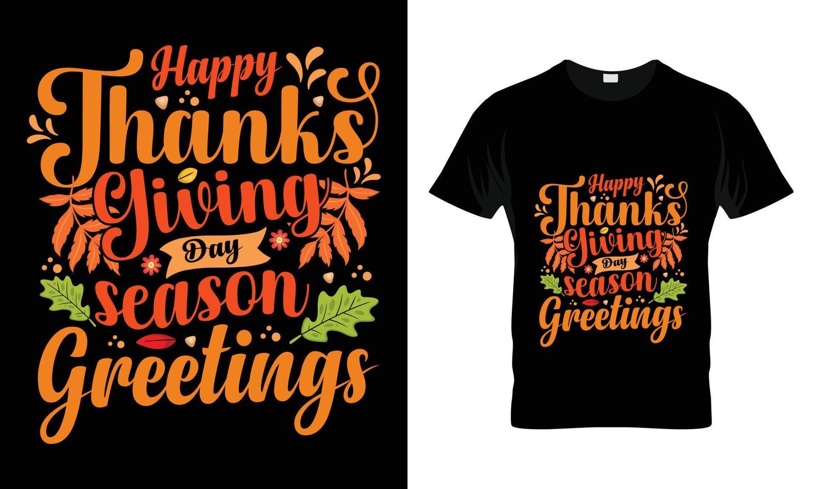Happy thanksgiving day season greetings vector