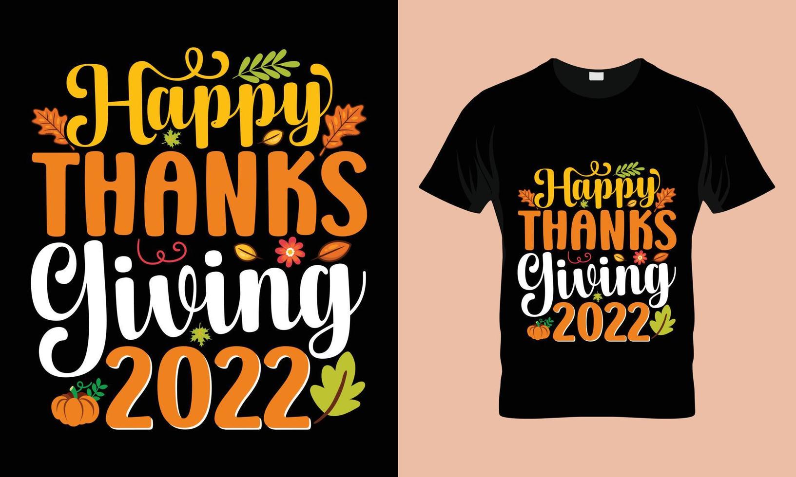 happy thanksgiving 2022 vector