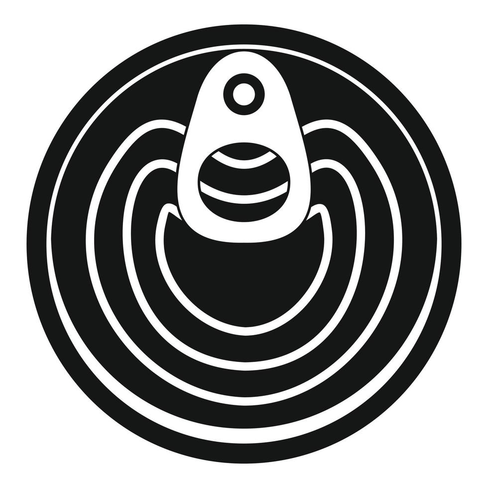 Top food can icon, simple style vector