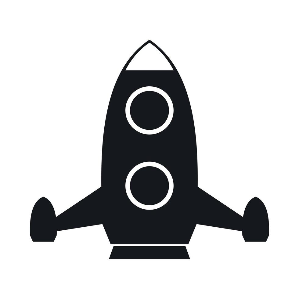 Rocket icon, simple style vector