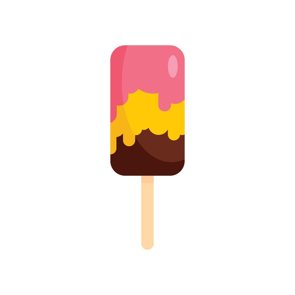 icono de helado de mezcla, estilo plano vector