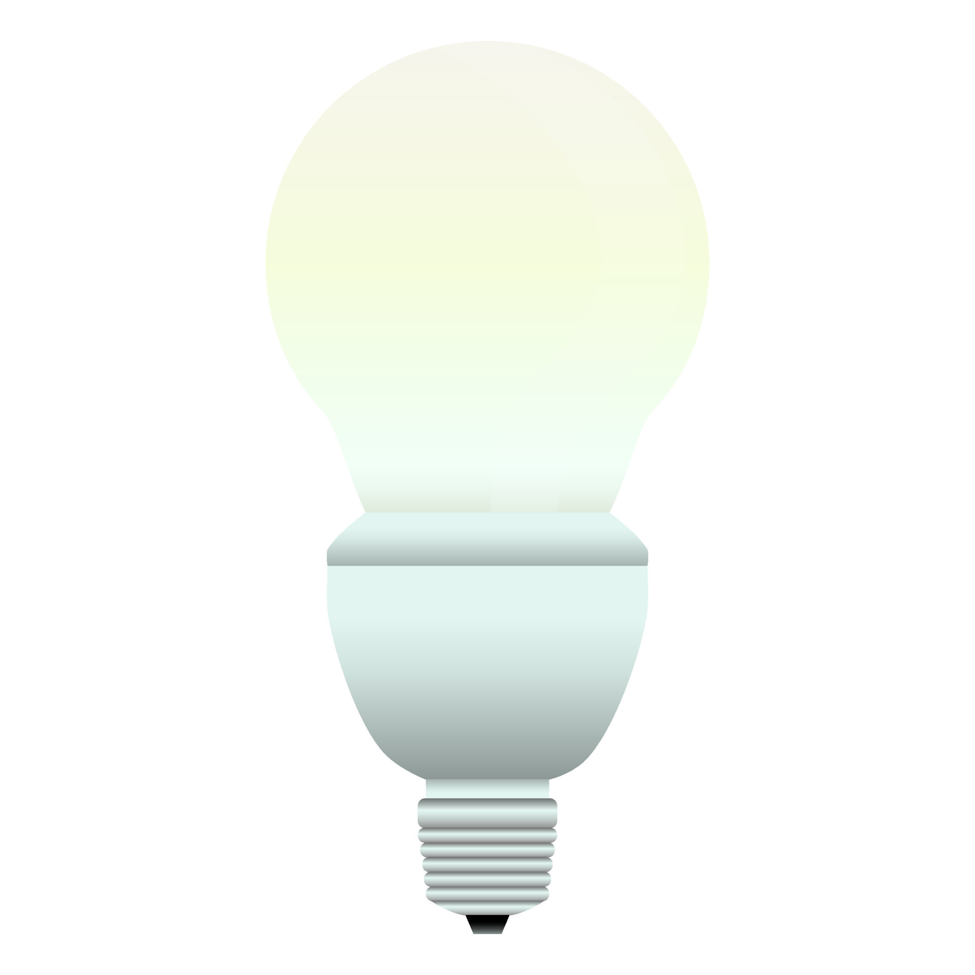 Light bulb LED in realistic style. Incandescent and energy saving