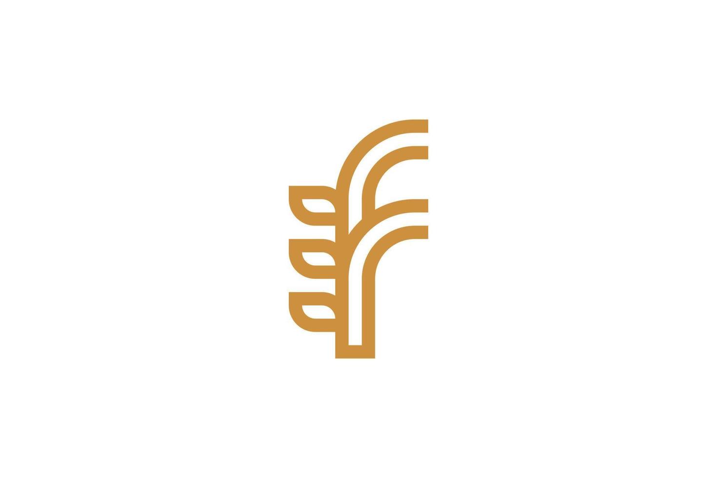 Flat Design Letter F Logo Template vector