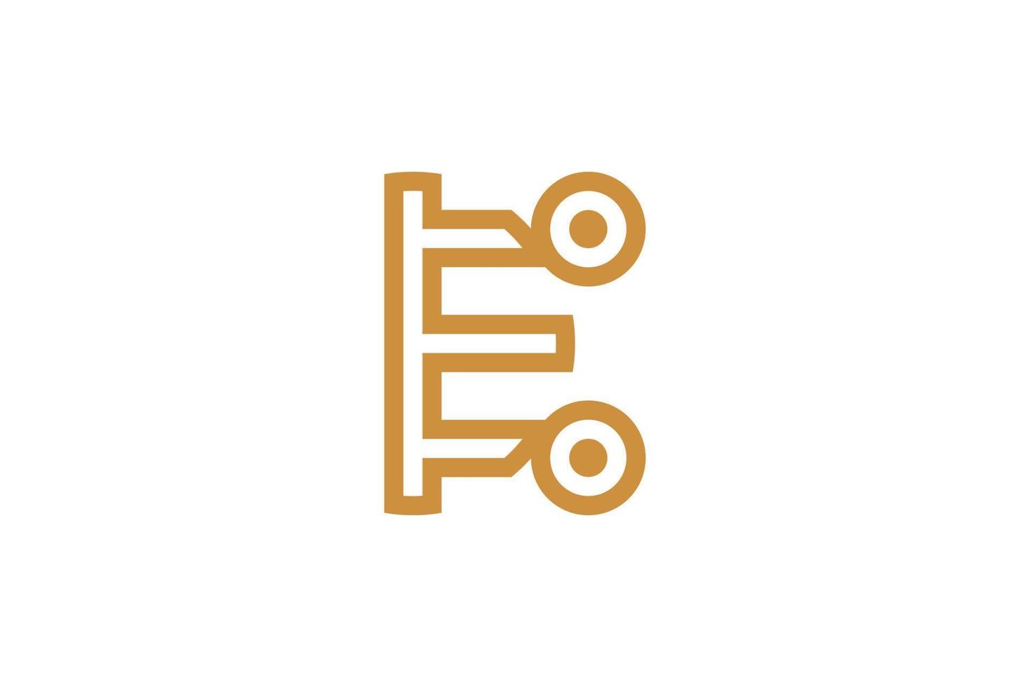 Alphabetical Letter E Logo vector