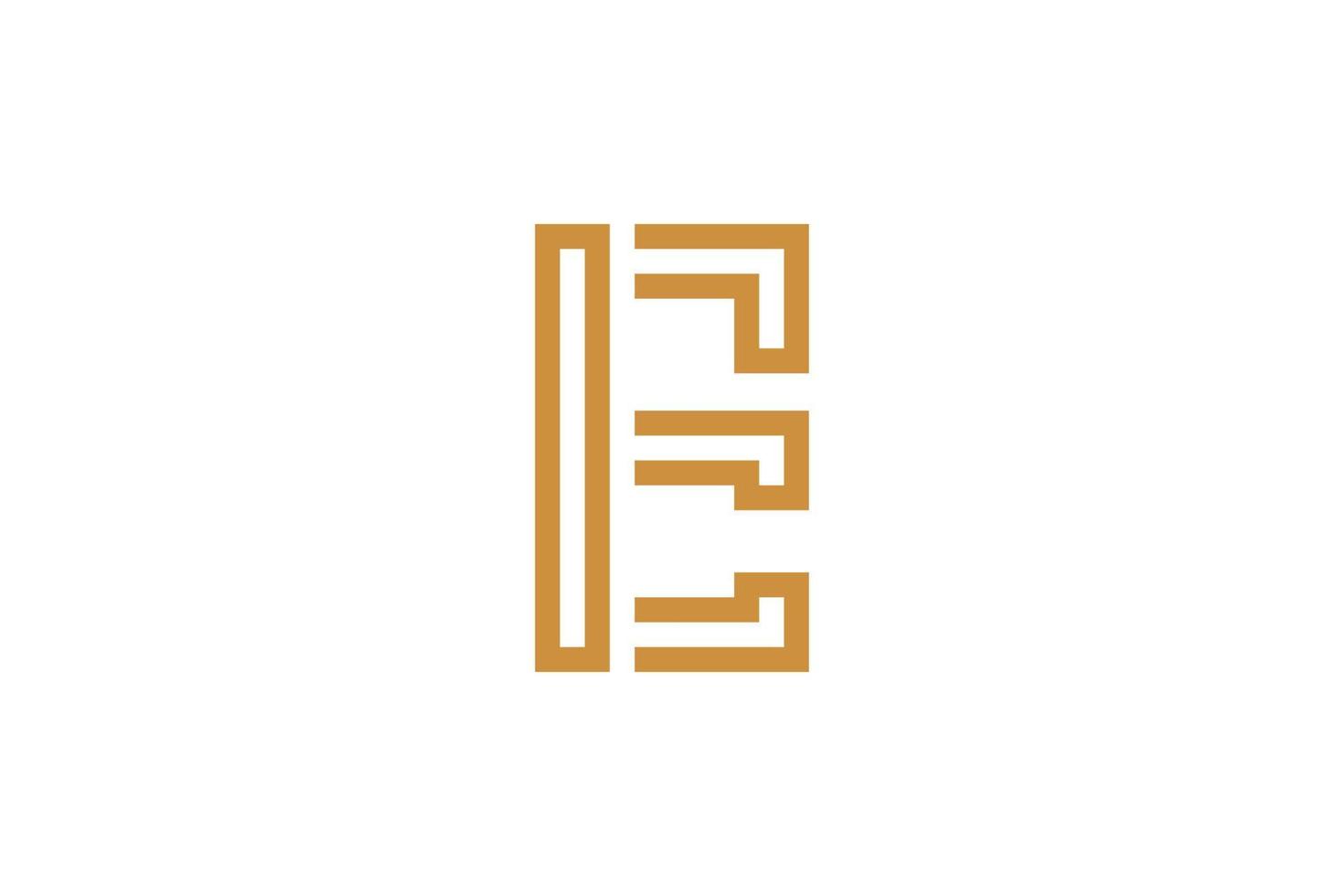 logotipo alfabético de la letra e vector