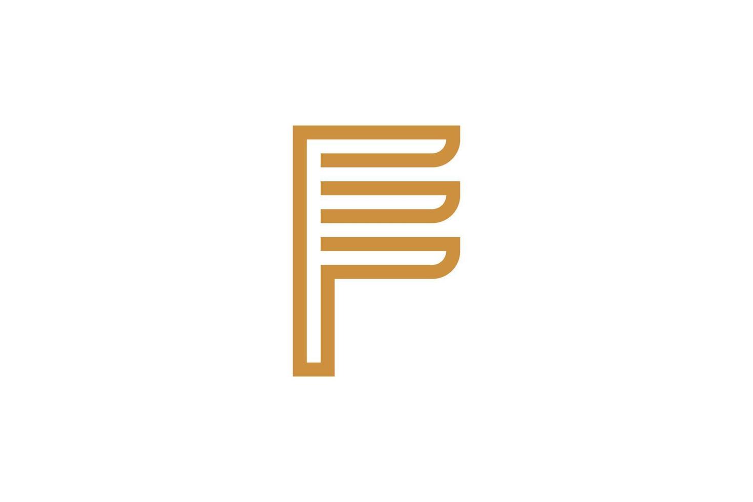 Flat Design Letter F Logo Template vector