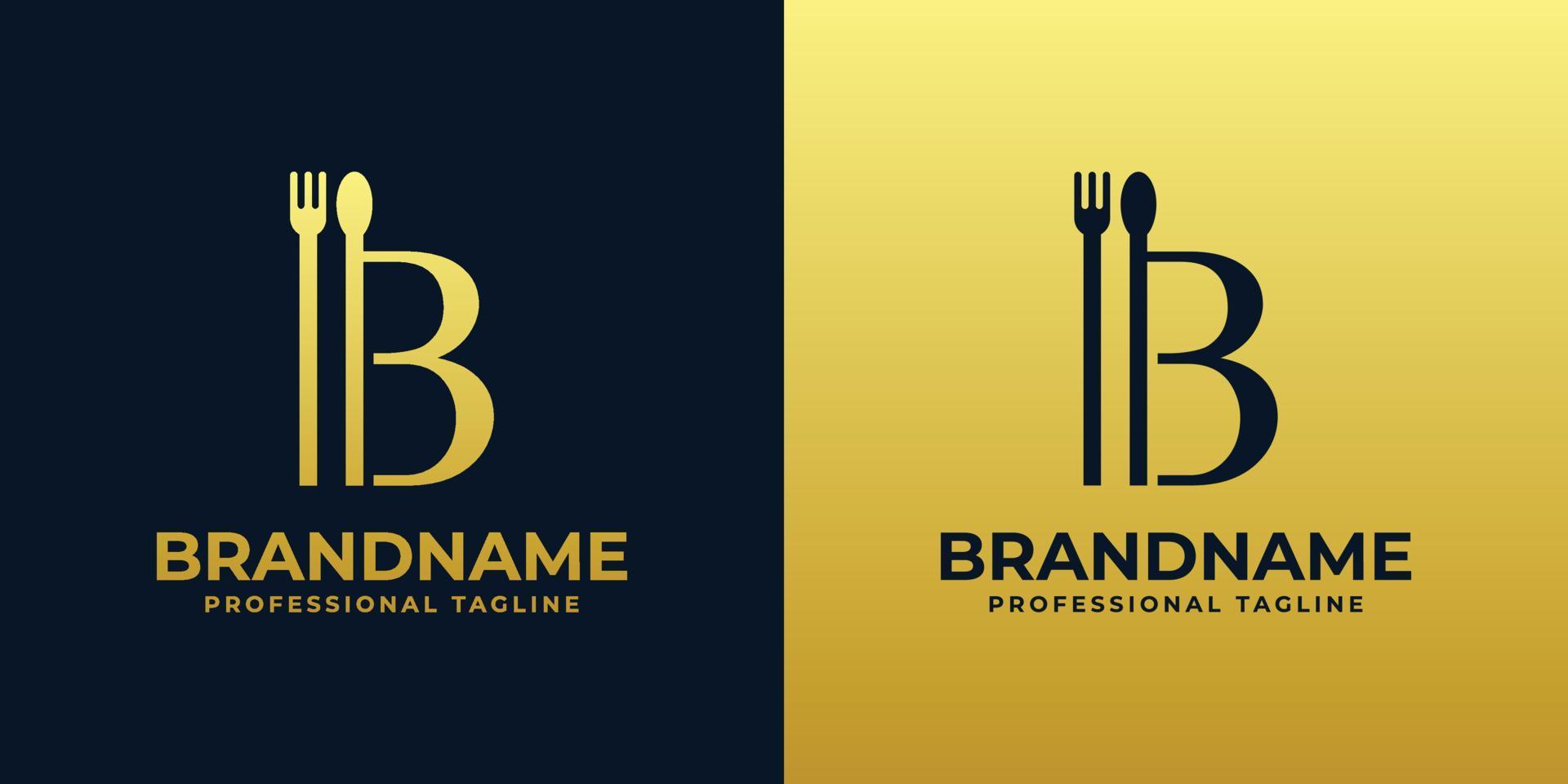 letter B restaurant logo, suitable for any business related to restaurant, cafe, catering with B initials. vector