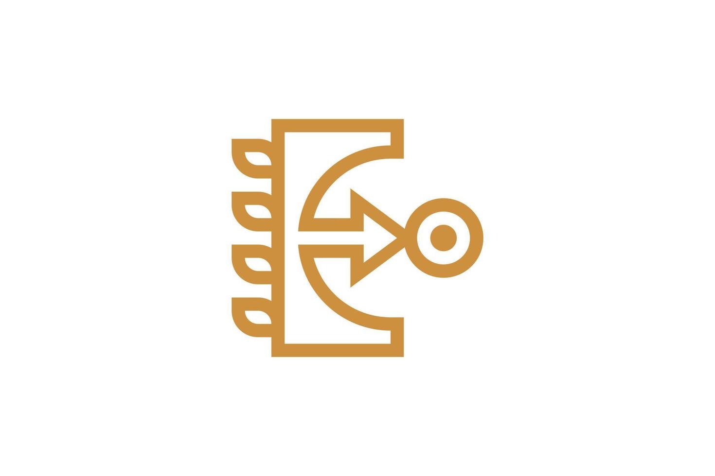 Alphabetical Letter E Logo vector
