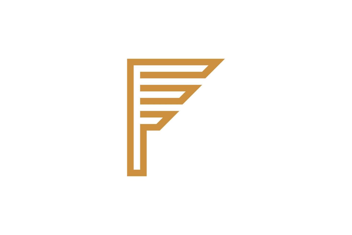 plantilla de logotipo de letra f de diseño plano vector
