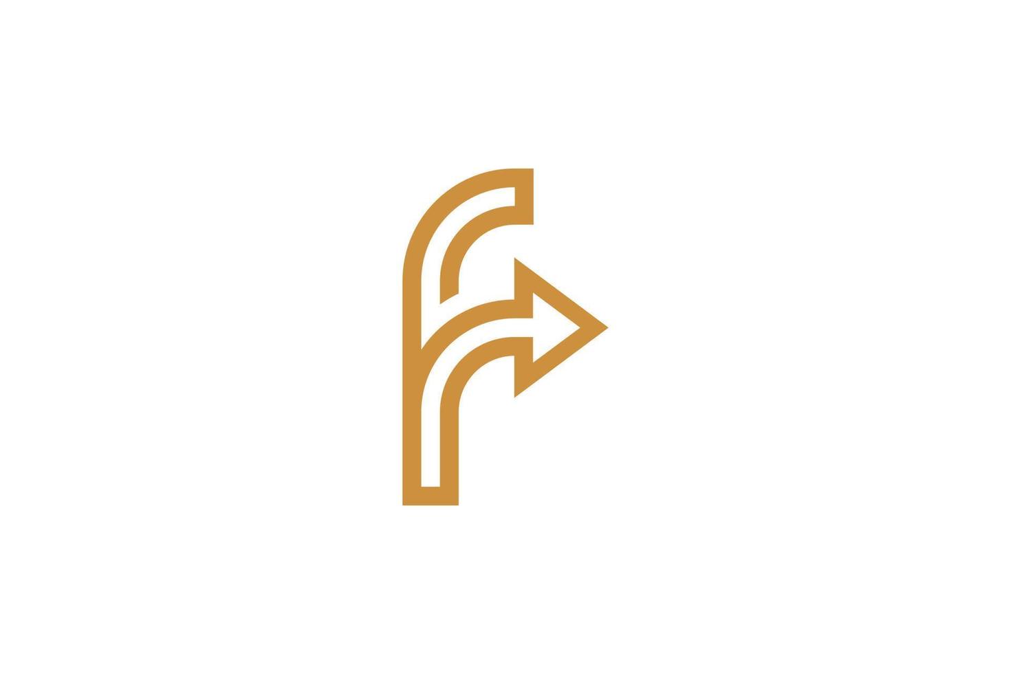 Flat Design Letter F Logo Template vector