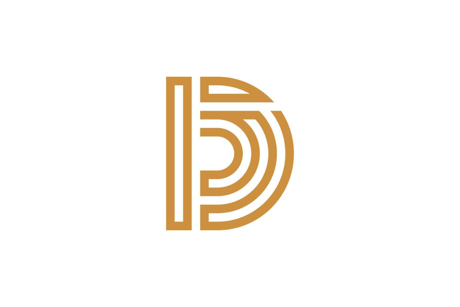 logotipo profesional de la letra d vector