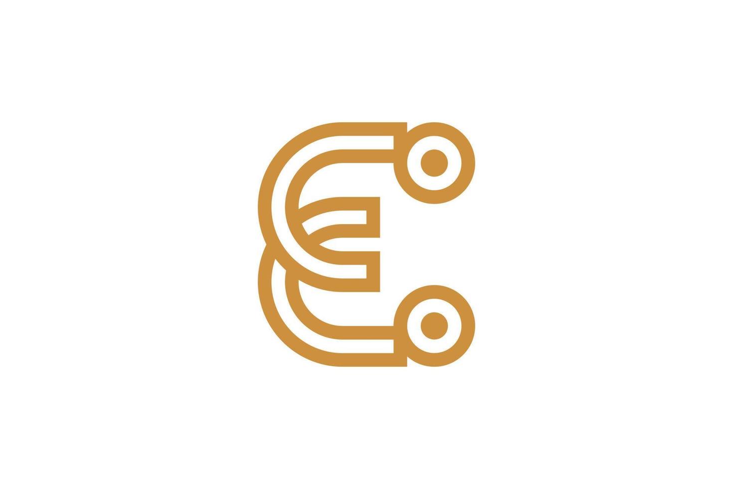 Alphabetical Letter E Logo vector