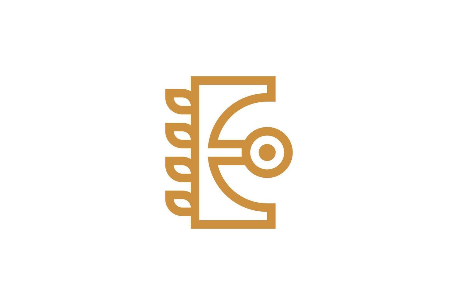 Alphabetical Letter E Logo vector