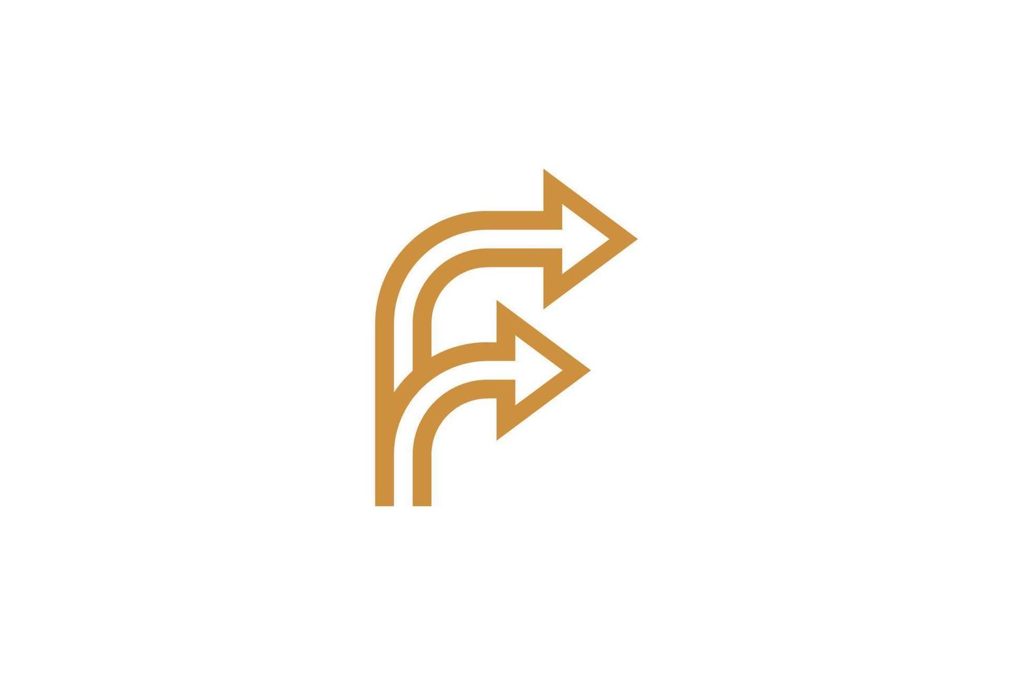 Flat Design Letter F Logo Template vector