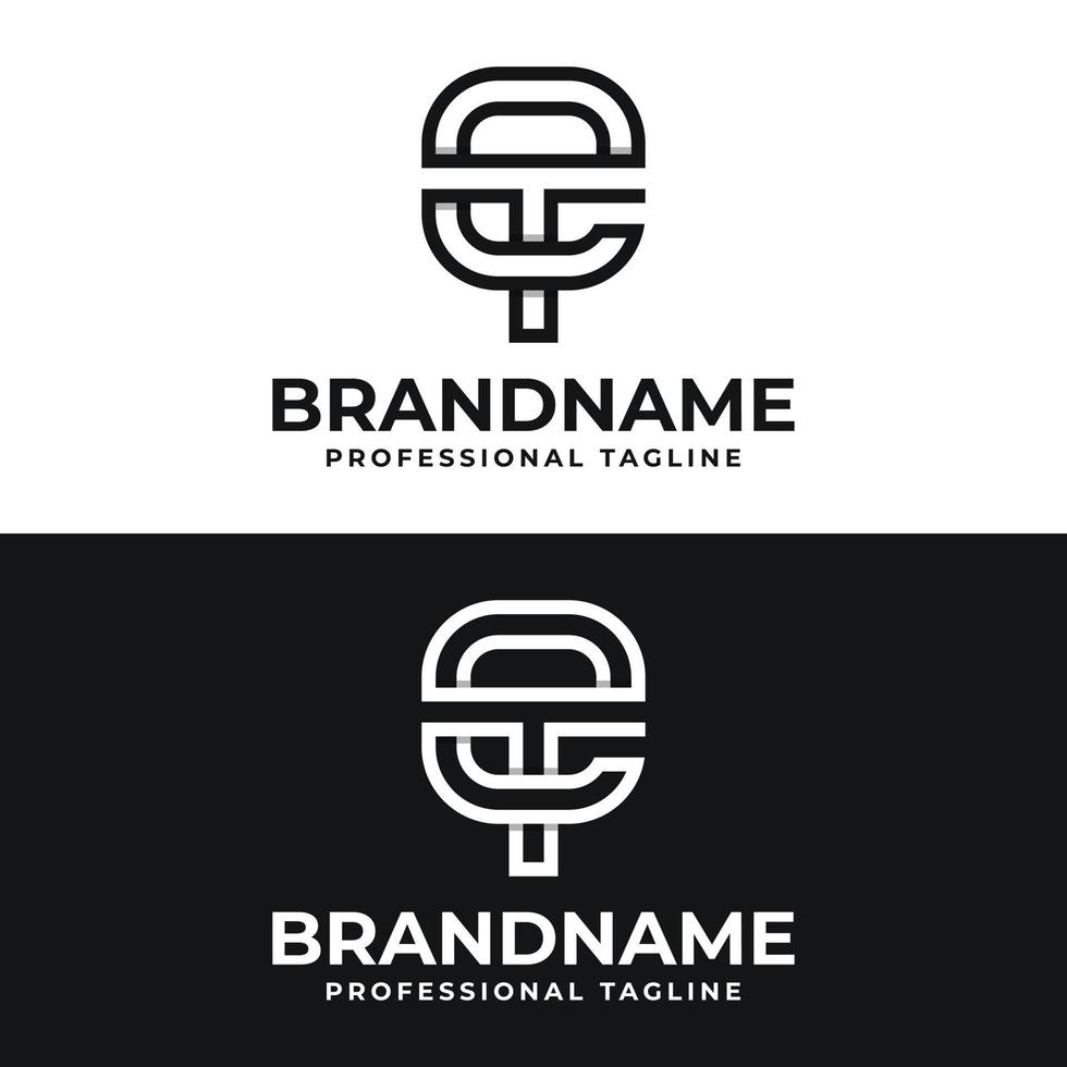 logotipo de la letra et o te monogram, adecuado para cualquier negocio con las iniciales et o te. vector