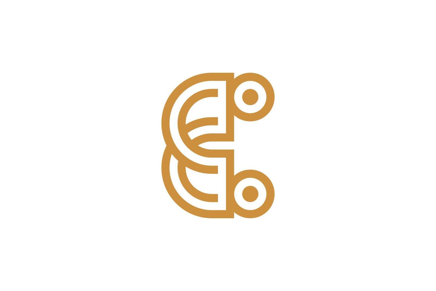 Alphabetical Letter E Logo vector