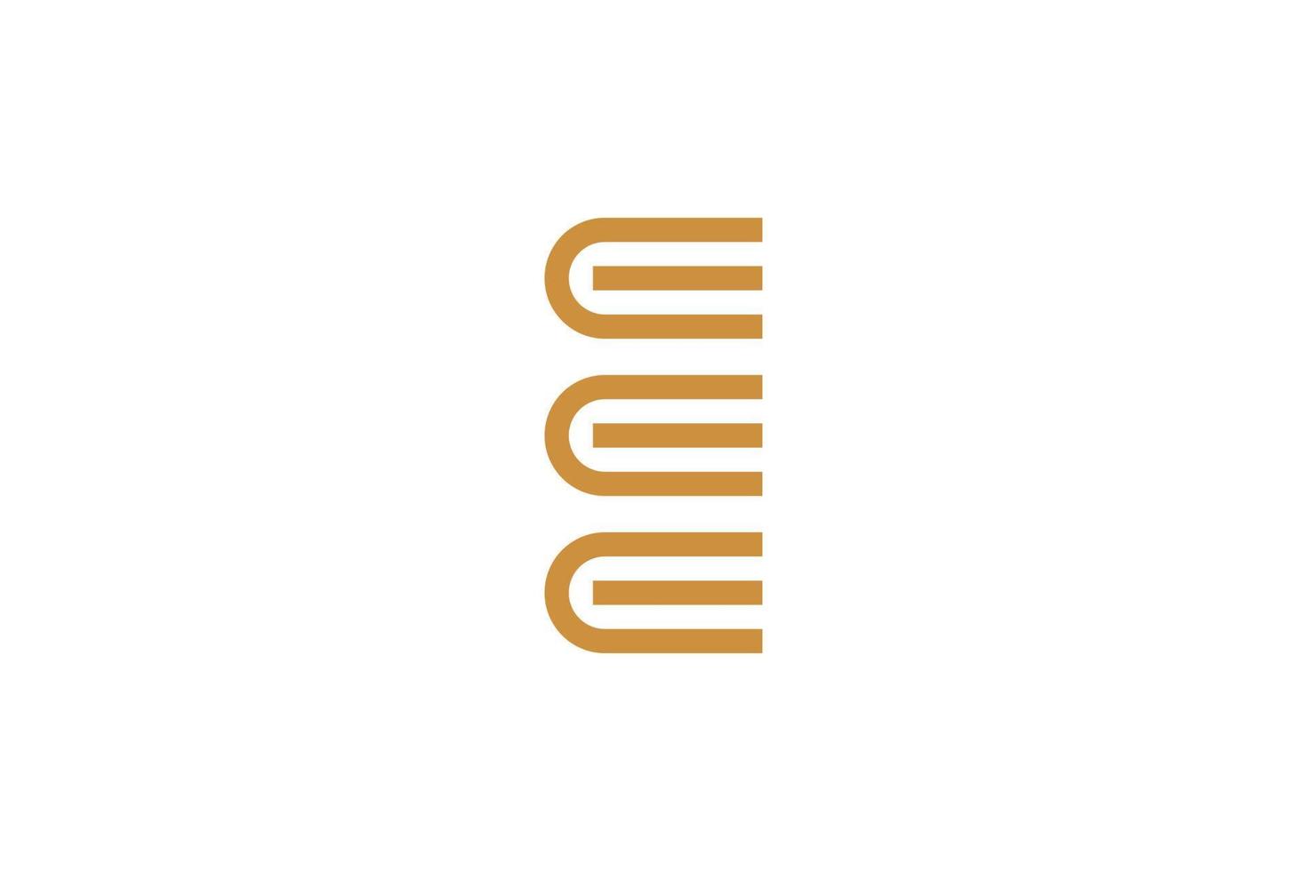 Alphabetical Letter E Logo vector