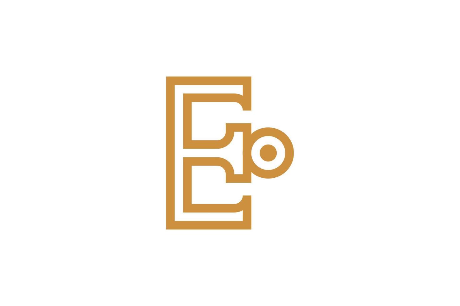 Alphabetical Letter E Logo vector