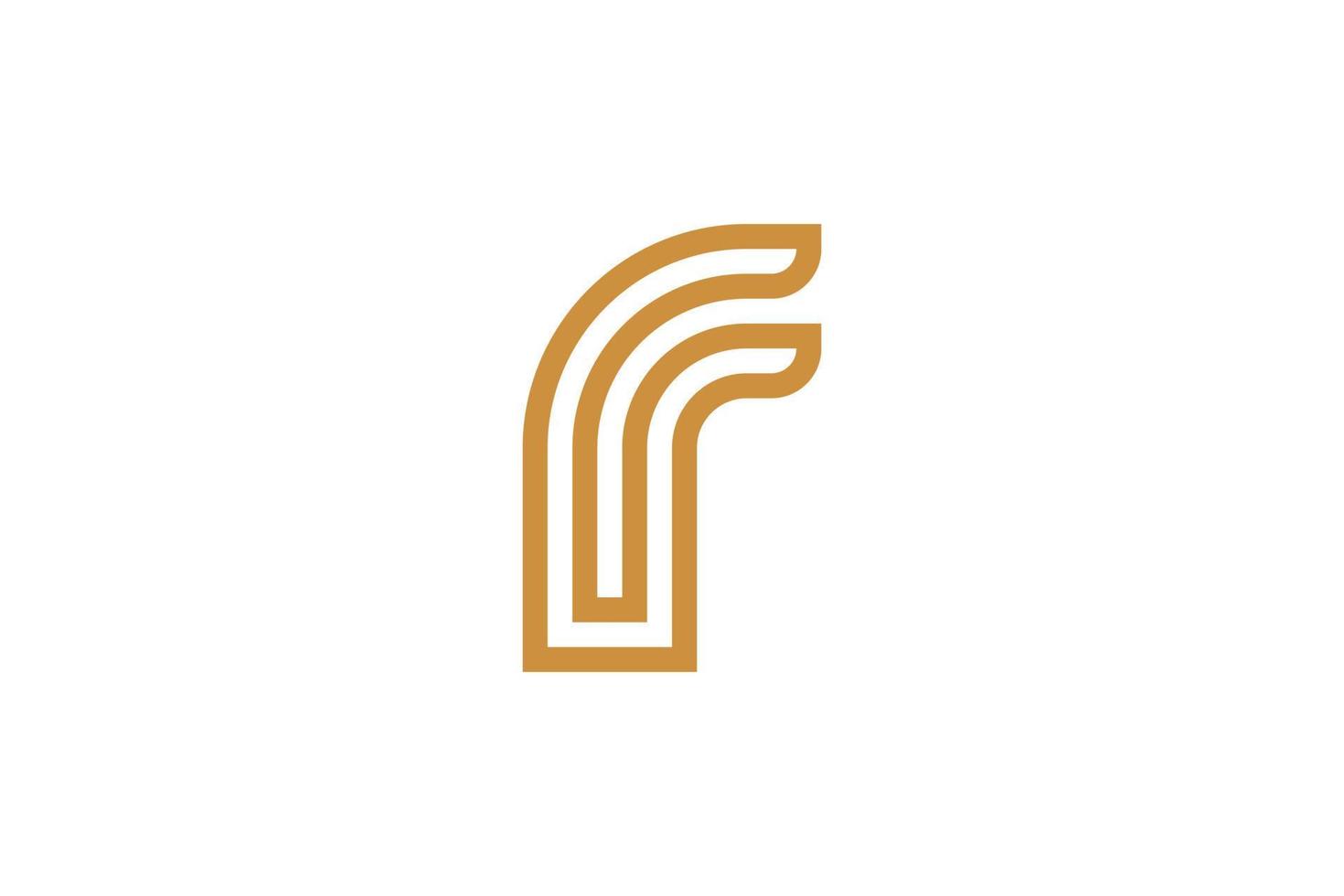 Flat Design Letter F Logo Template vector