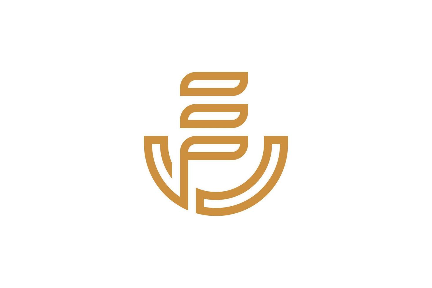 Flat Design Letter F Logo Template vector