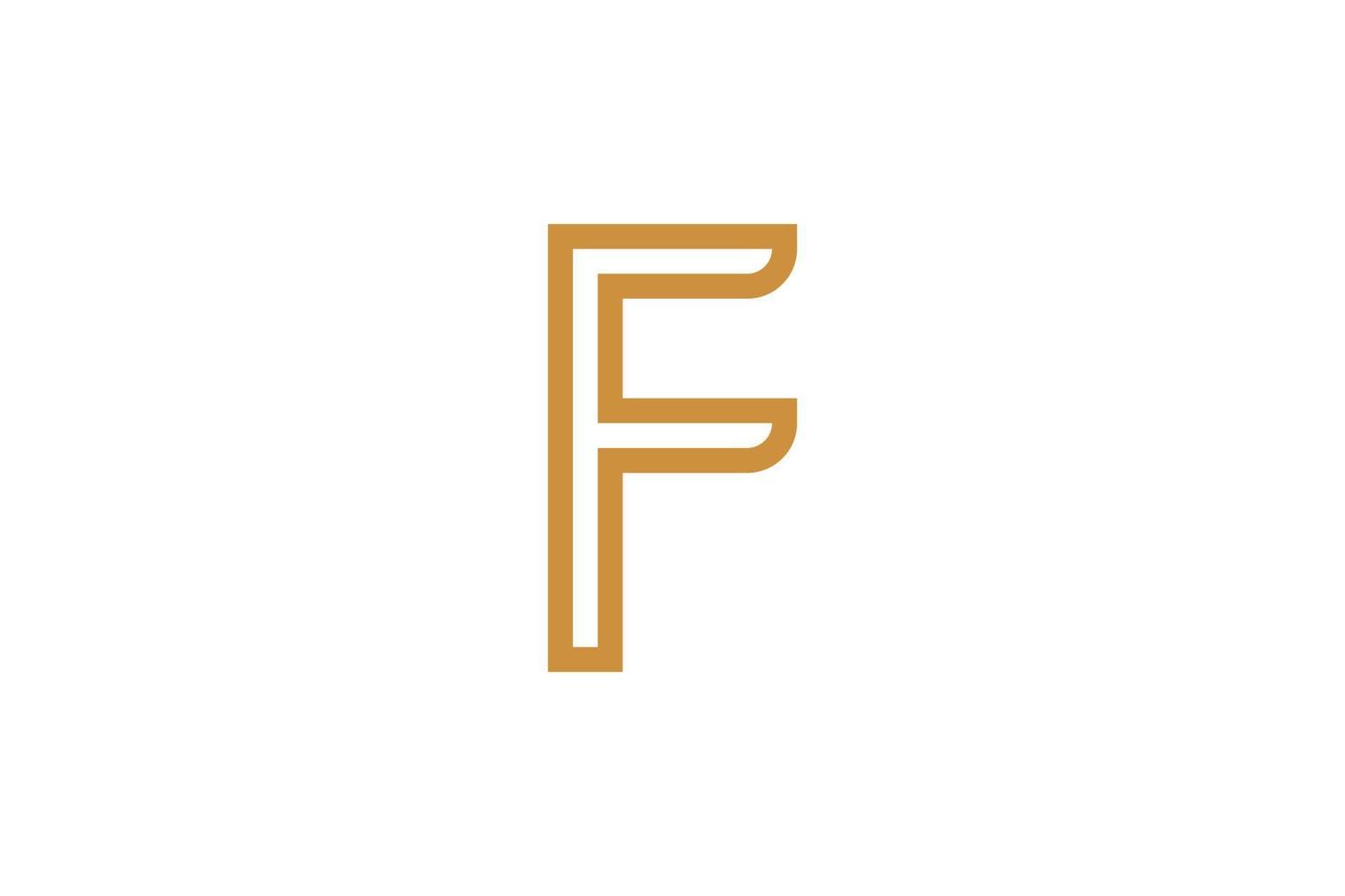 Flat Design Letter F Logo Template vector