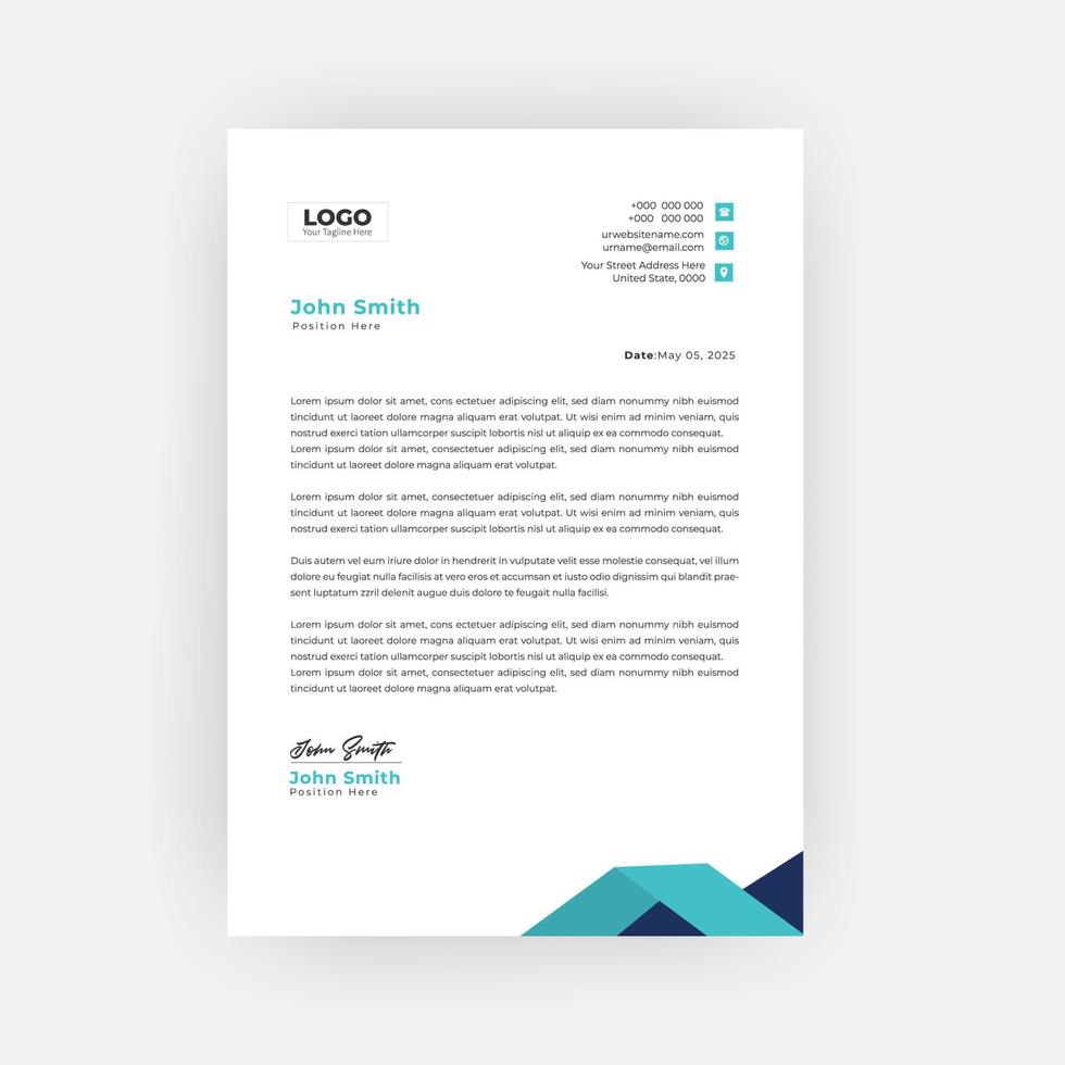 Business corporate Letterhead Template Design vector