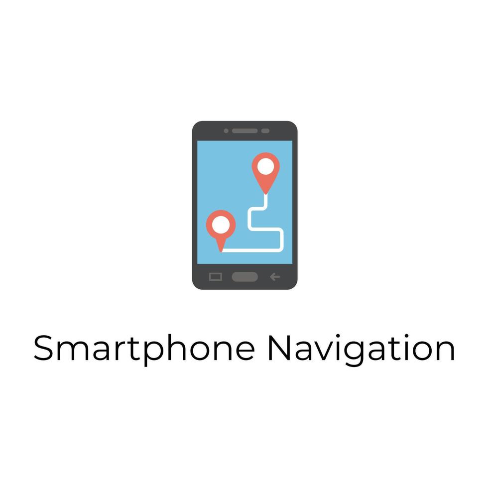Trendy Smartphone navigation vector
