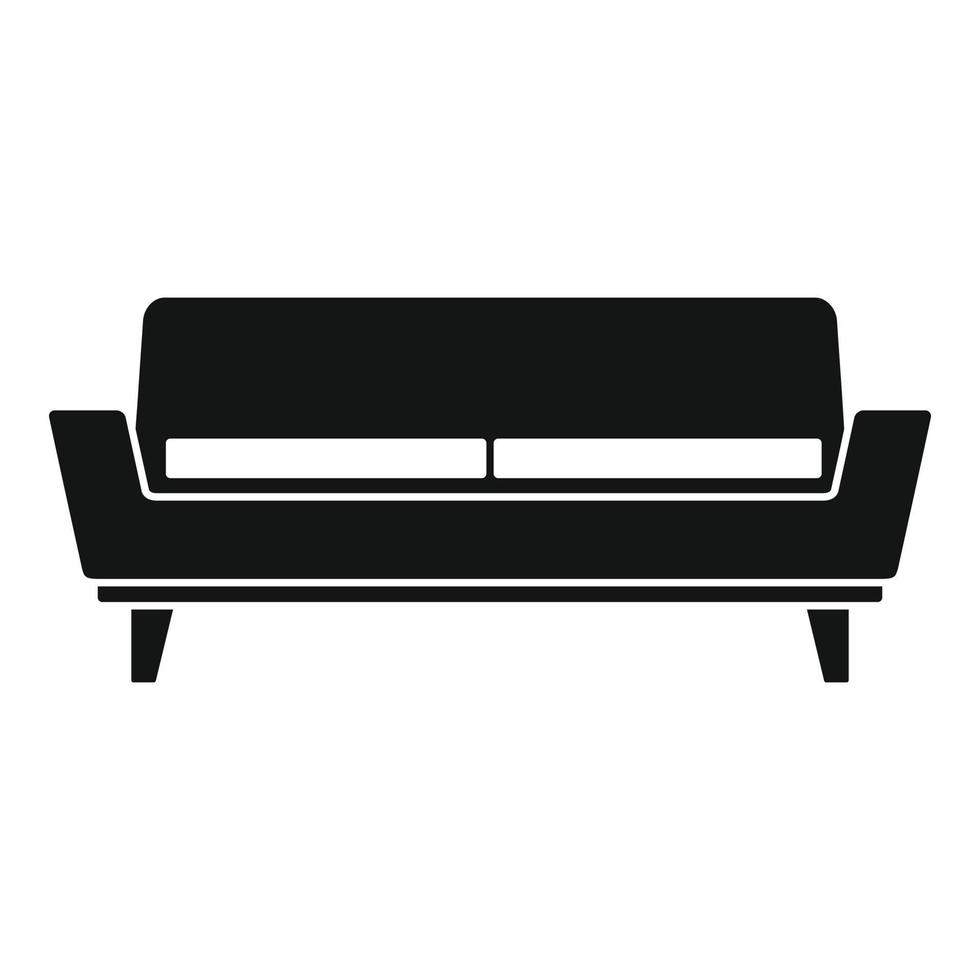 icono de sofá suave, estilo simple vector
