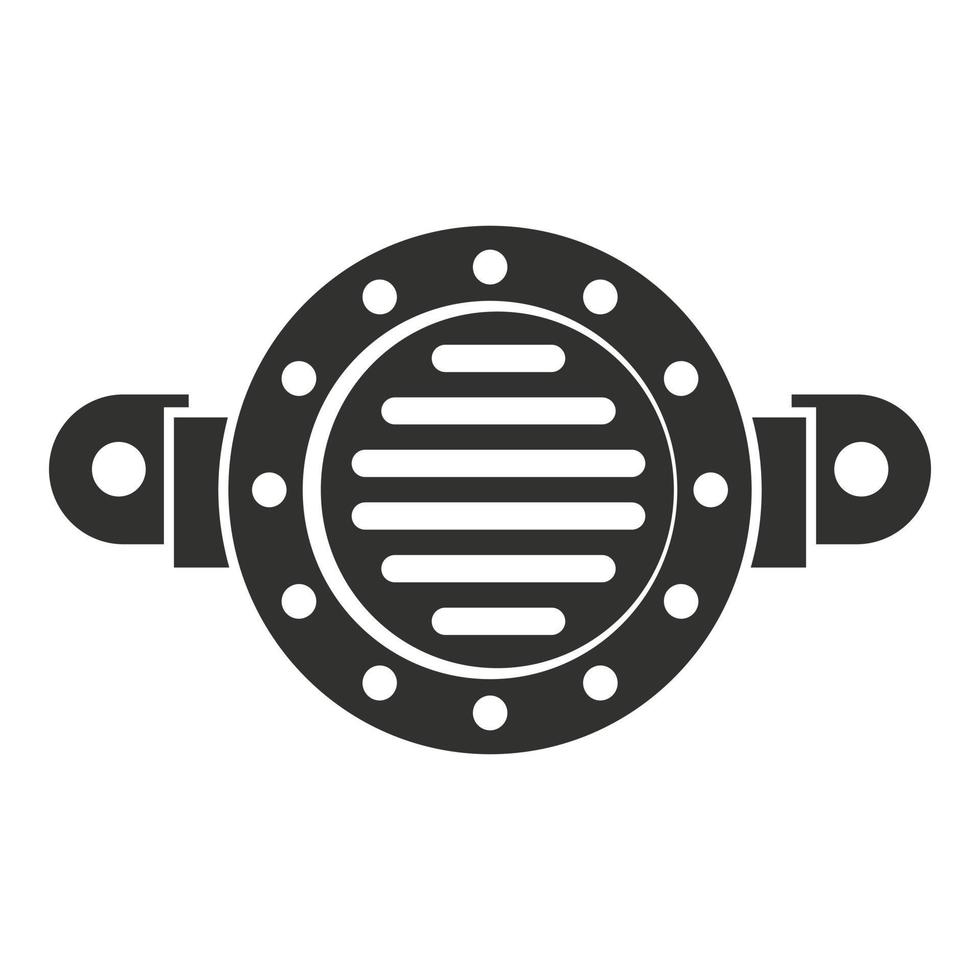 Old car horn icon, simple style vector