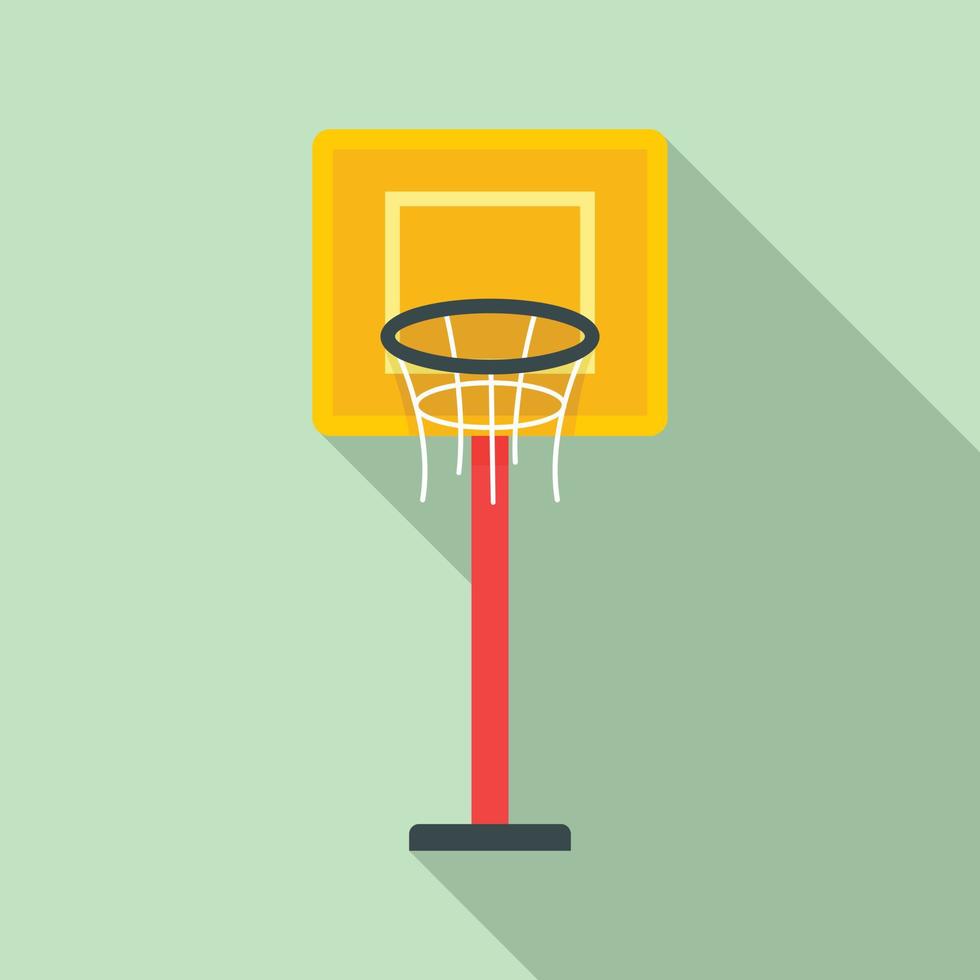 icono de la torre de baloncesto, estilo plano vector
