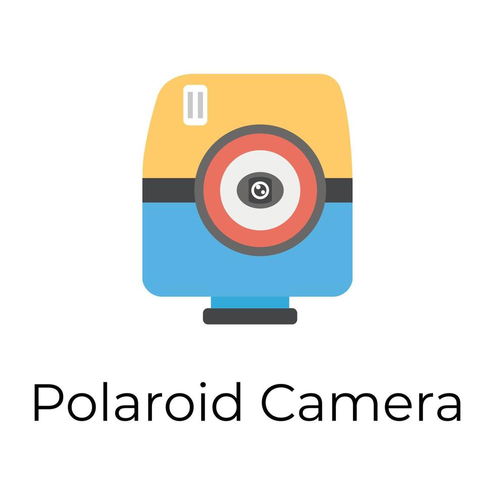 Trendy Polaroid Camera vector