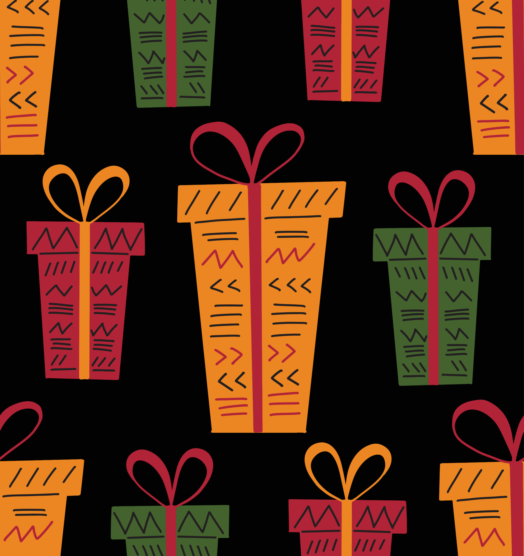 Kwanzaa Wrapping Paper, Wrapping Paper for Kwanzaa Gifts