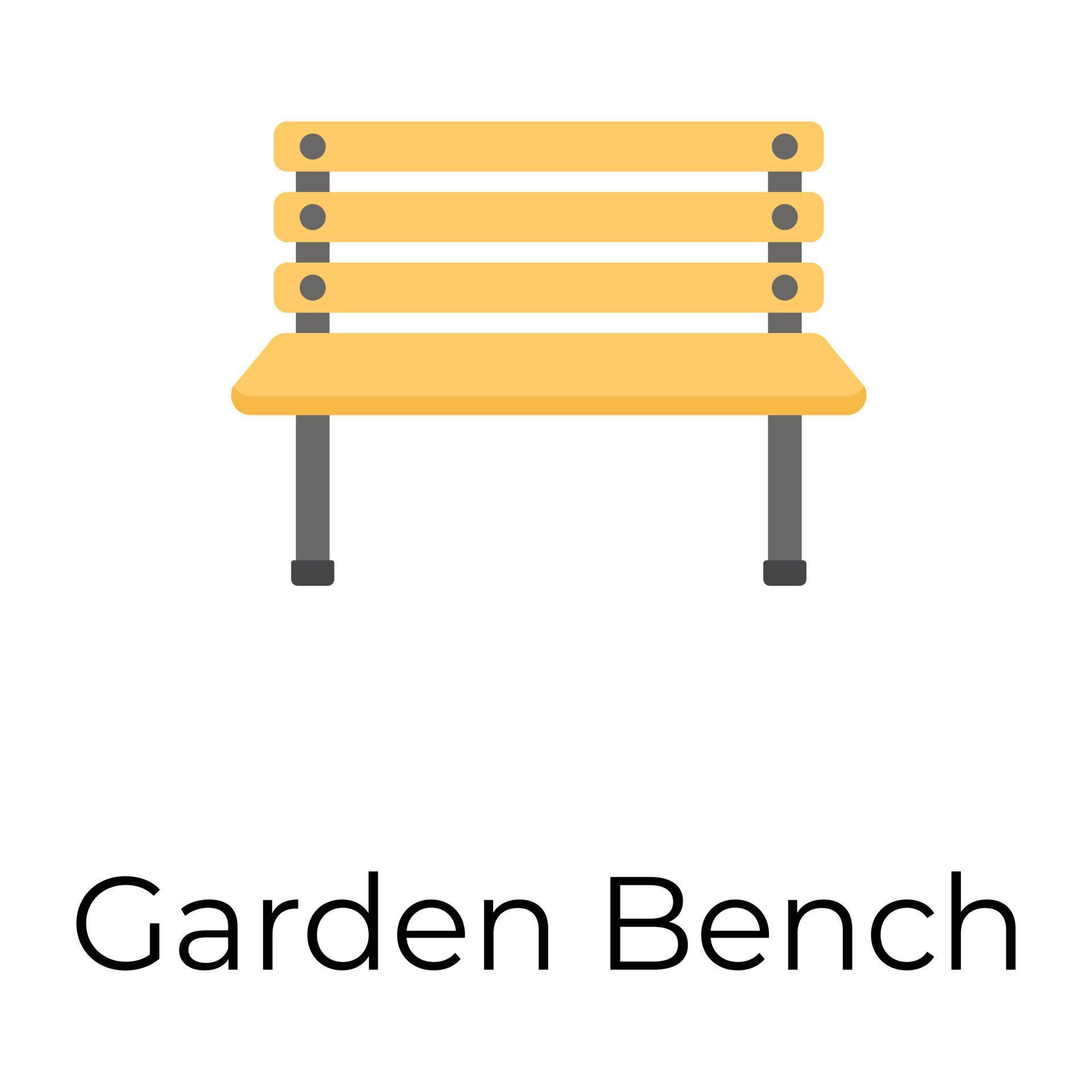 Trendy Garden Bench 14415746 Vector Art at Vecteezy