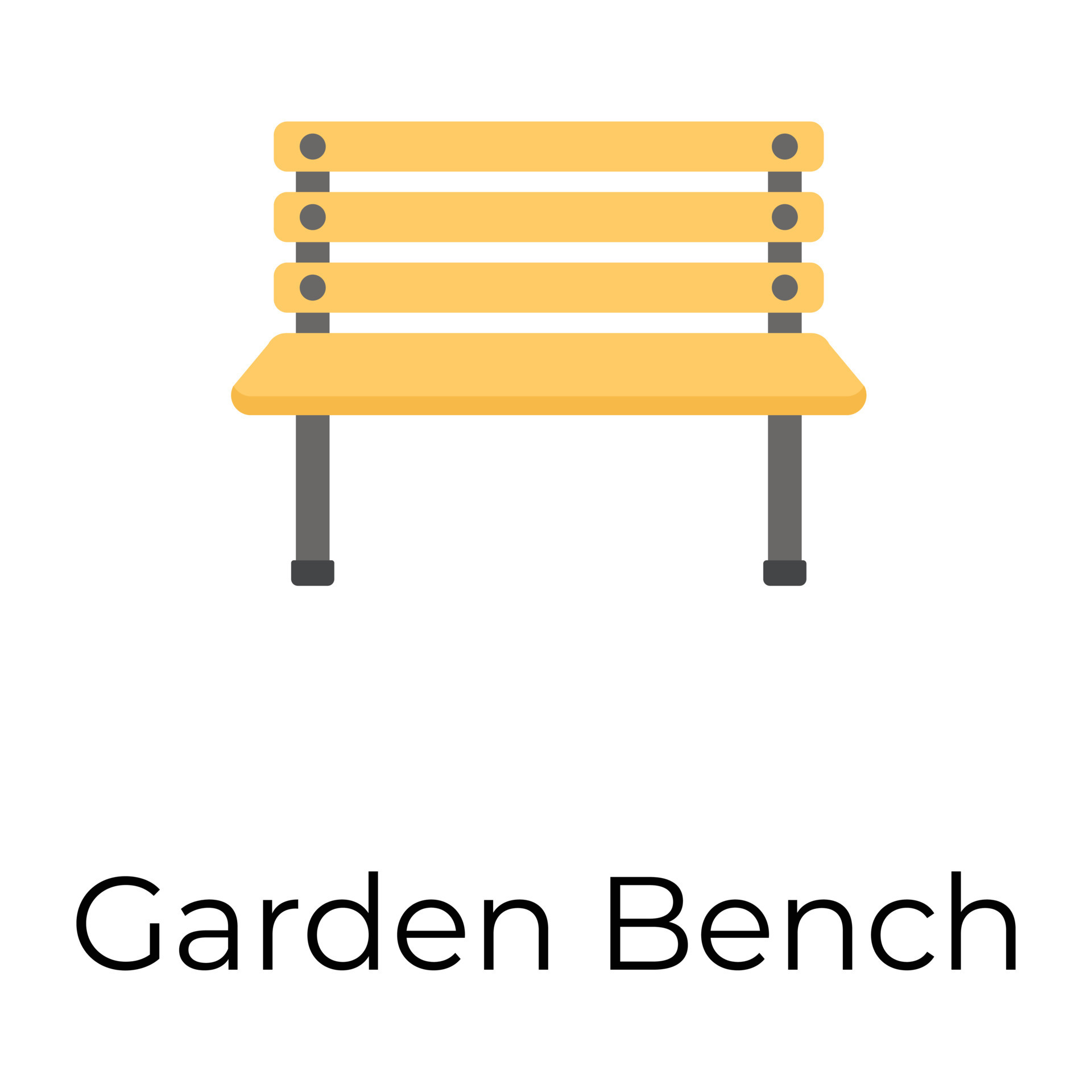 Trendy Garden Bench 14415746 Vector Art at Vecteezy