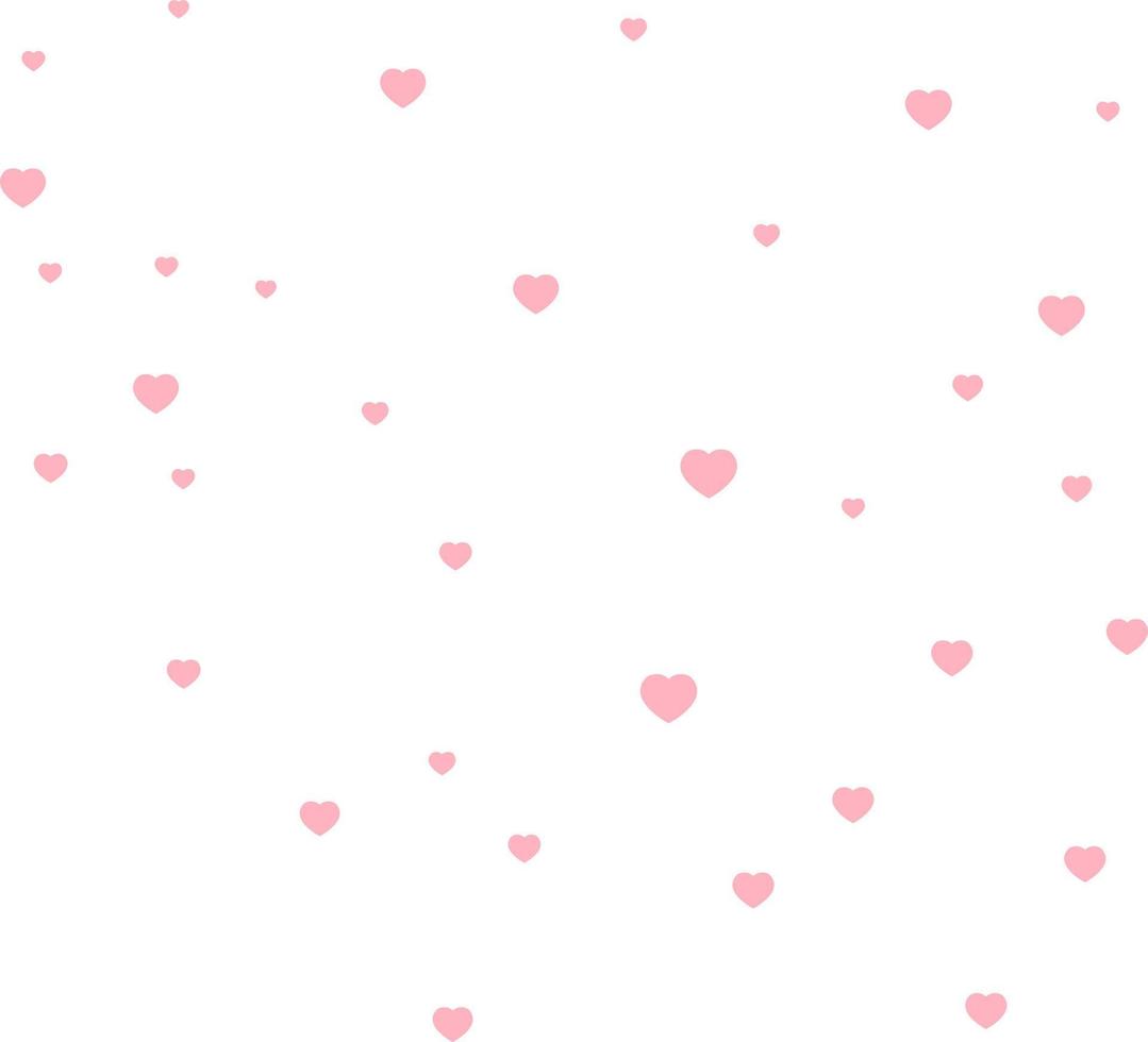 Background with pink hearts. vector