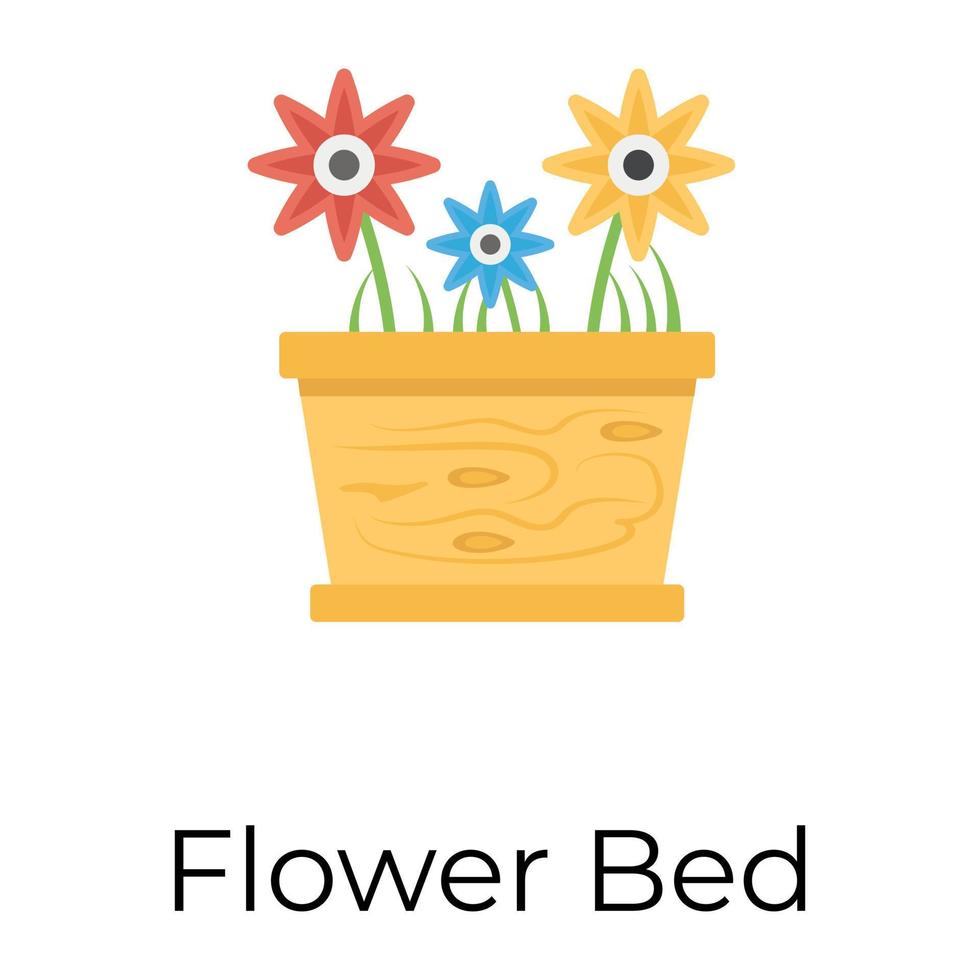 Trendy Flower Basket vector