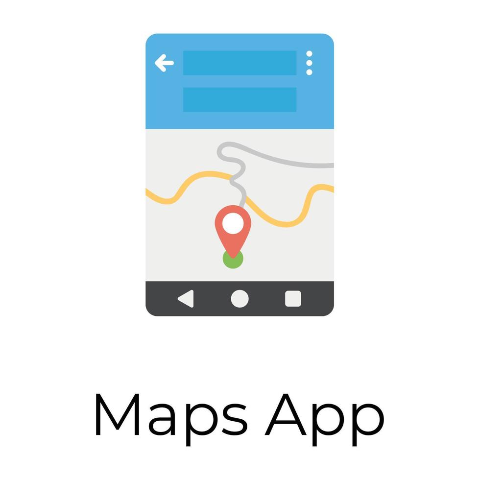 Trendy Maps app vector
