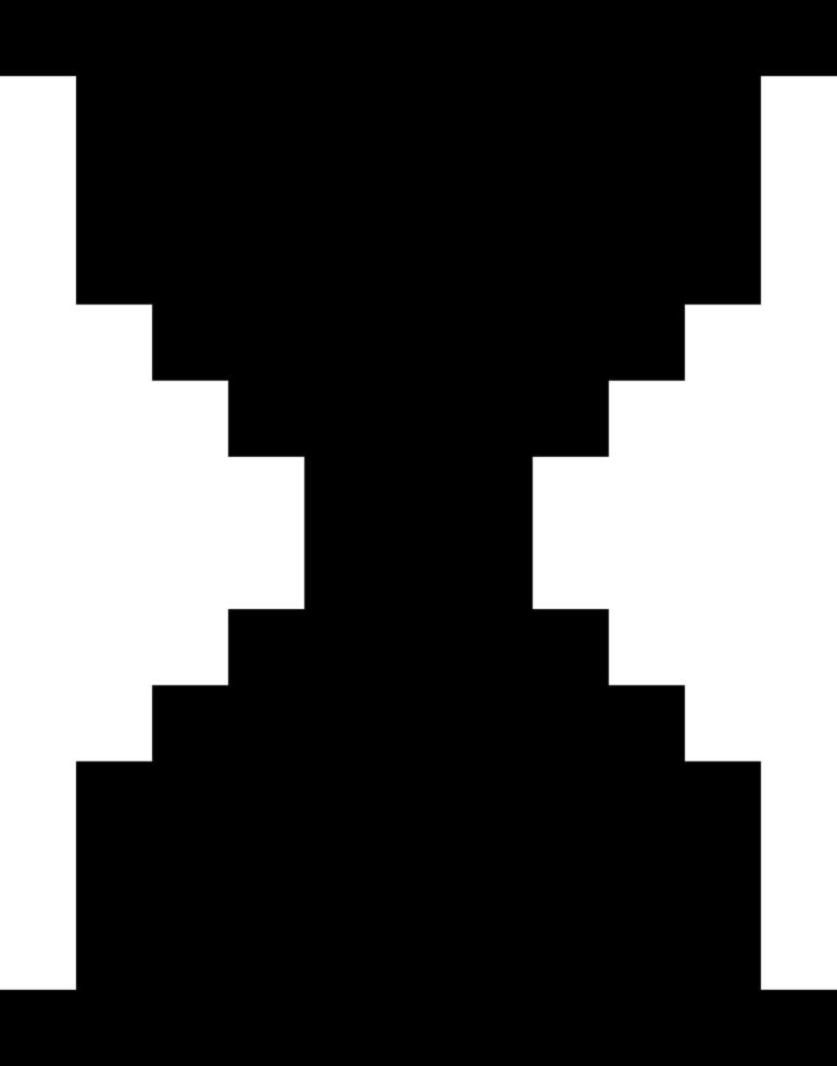 Time sign hourglass pixel style. vector
