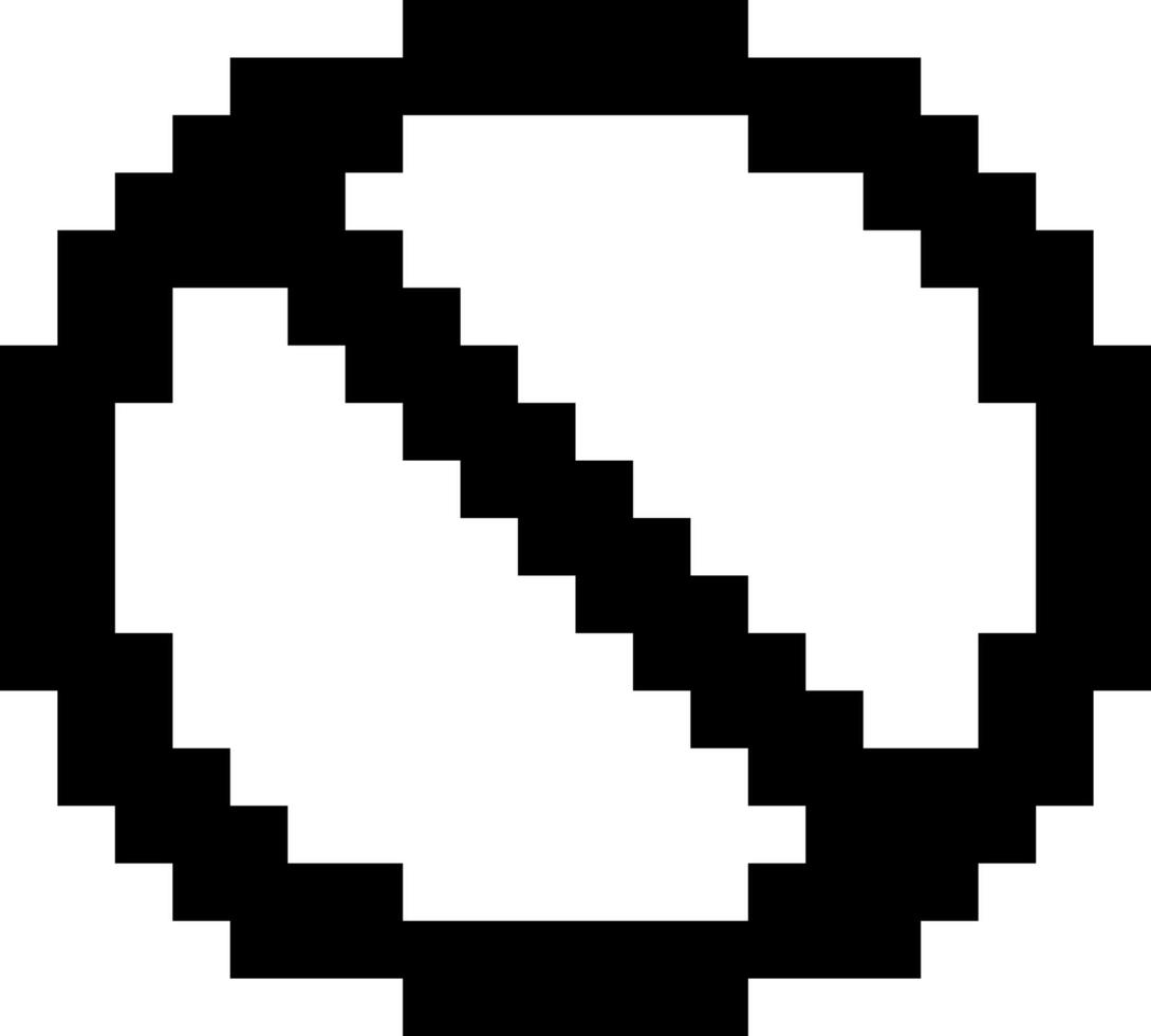 Internet icon sign prohibition pixel style. vector