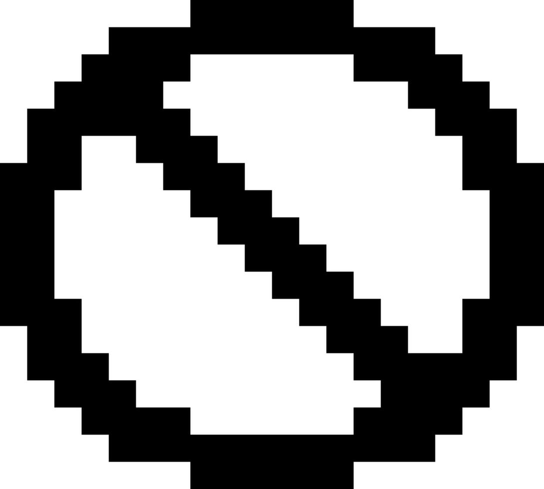 Internet icon sign prohibition pixel style. vector