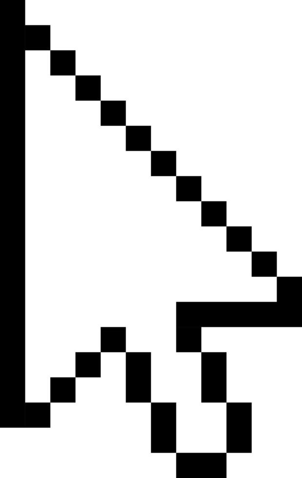flecha apuntando estilo píxel. vector