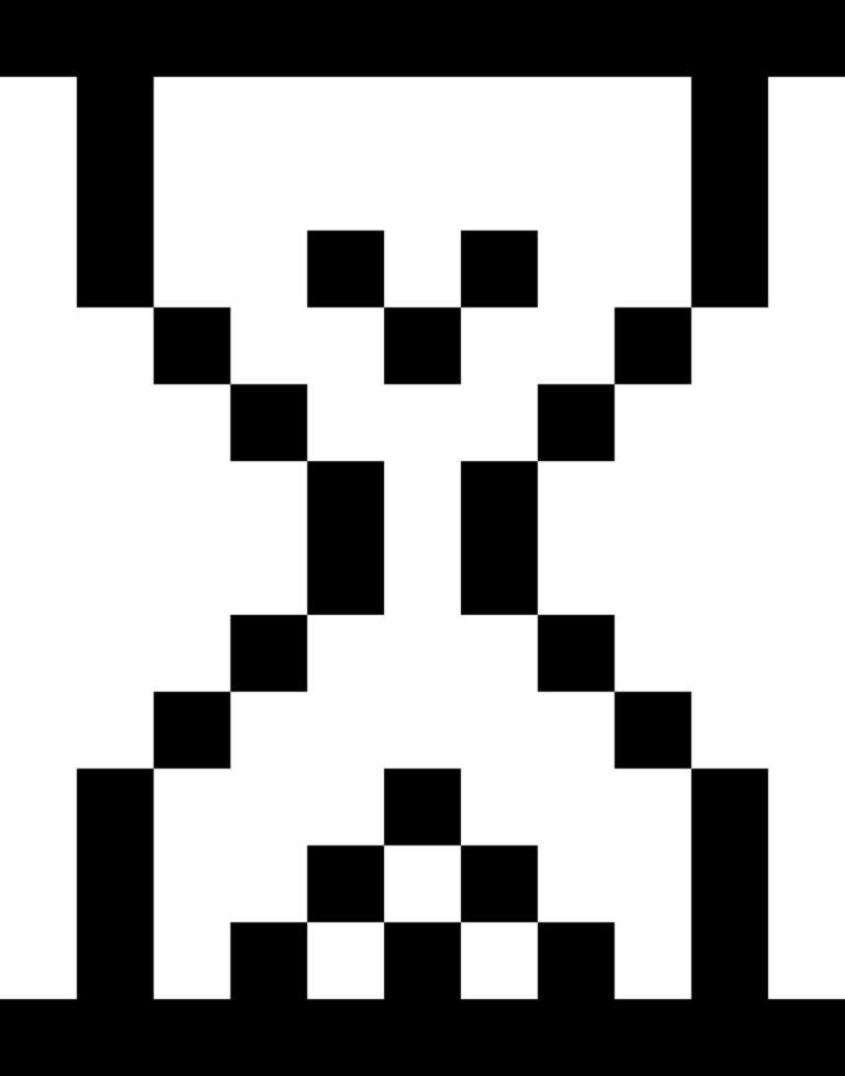 Internet icon hourglass pixel style. vector